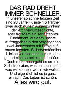 Auszug aus der Jubiläumszeitung